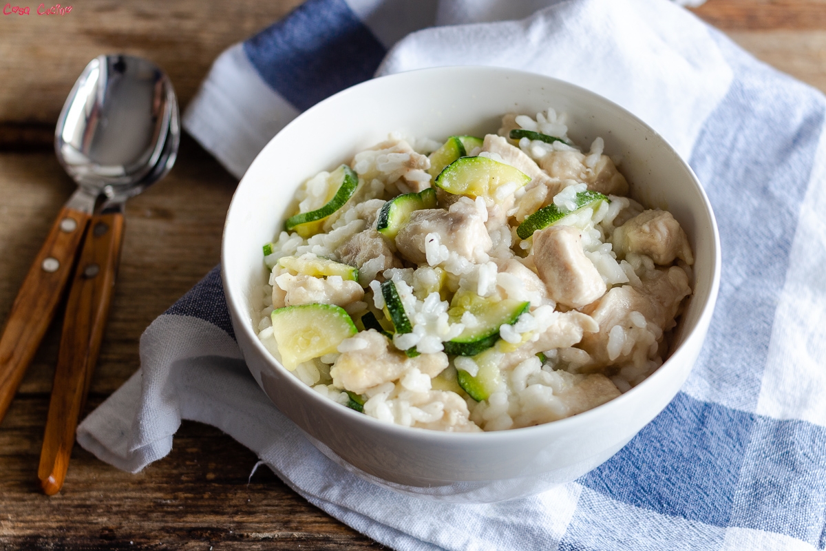 riso con pollo e zucchine