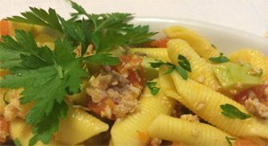 garganelli al ragu di primavera